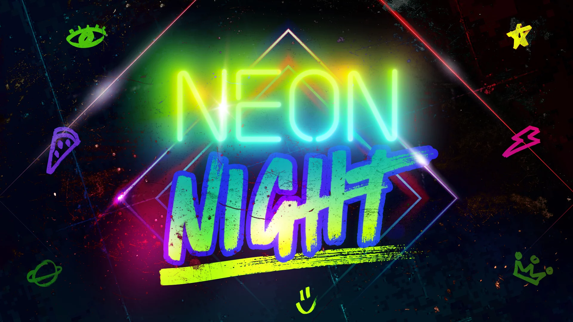 Neon Night youth group kickoff artwork